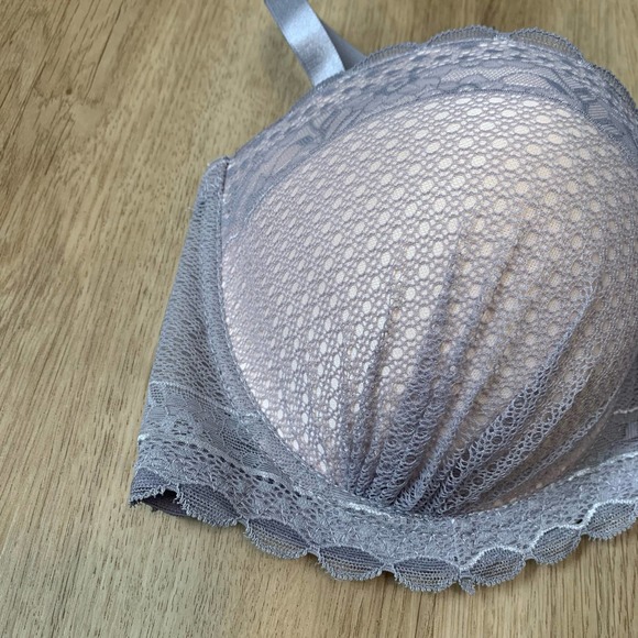 Rampage Intimates Womens Bra Size 42D Casual 3-Hook Light Purple Lacy Padded - Picture 2 of 16